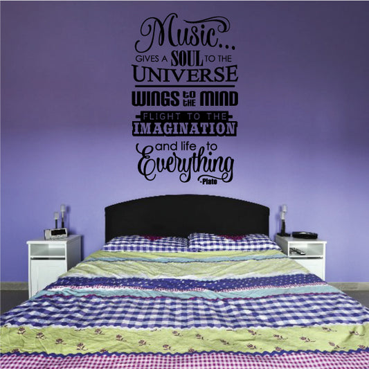 Image of Music Gives a Soul to the Universe Decal