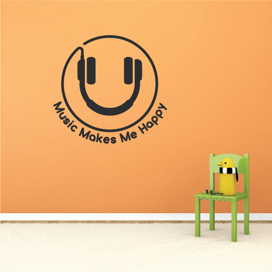 Image of Music Makes Me Happy Decal