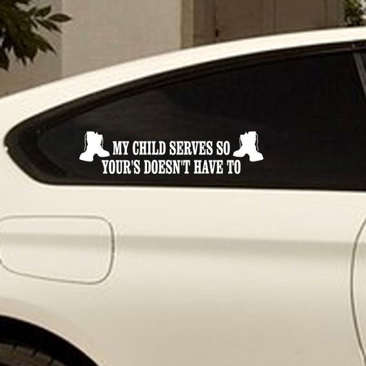 Image of My Child Serves Boots Decal