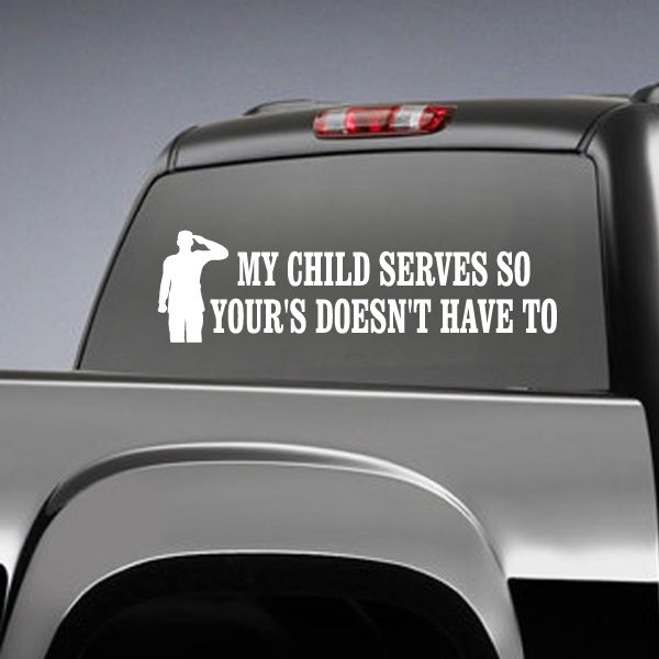 Image of My Child Serves Soldier Decal