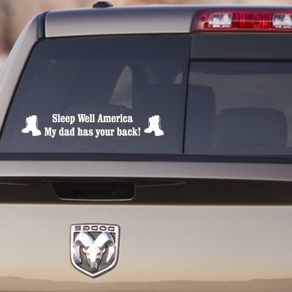 Image of My Dad Has Your Back Decal