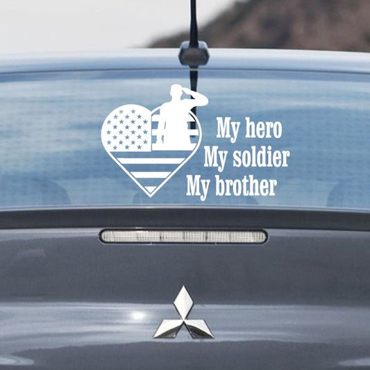 Image of My Hero My Soldier My Brother Decal