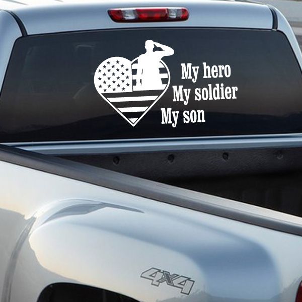 Image of My Hero My Soldier My Son Decal