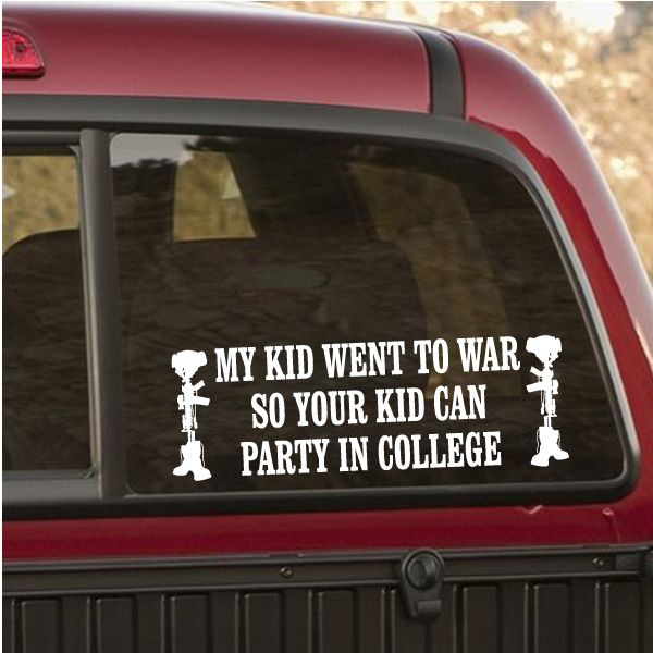 Image of My Kid Went To War Decal