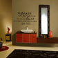 Religious wall decal with script text: My Peace I give unto you, John 14:27