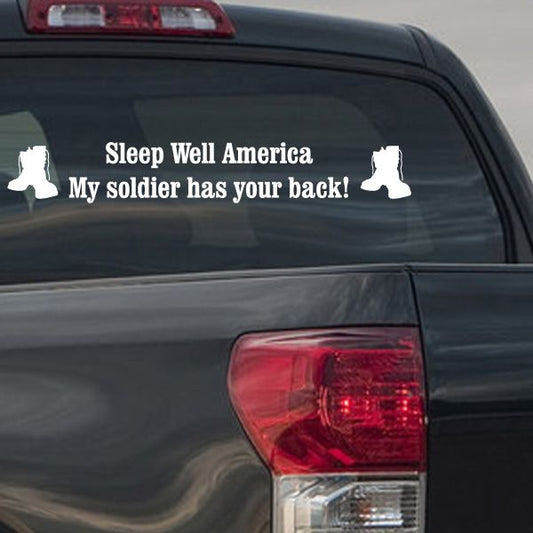 Image of My Soldier Has Your Back Decal