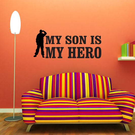 Image of My Son Is My Hero Salute Decal