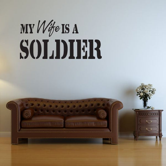 Image of My Wife Is A Soldier Decal