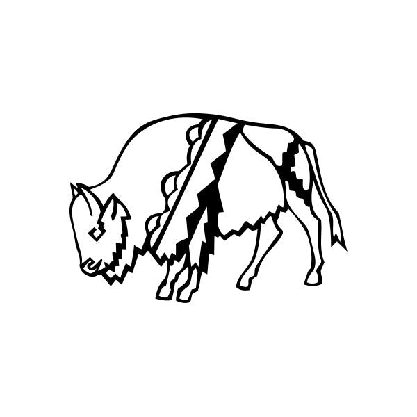 Car window vinyl decal sticker with black stylized zodiac animal silhouette