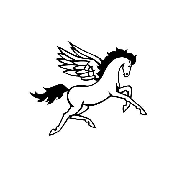 Winged unicorn vinyl decal sticker