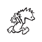 Naked Calvin Cartoon Vinyl Decal Sticker 003