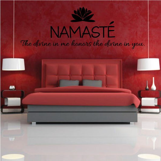 Image of Namaste Lotus Flower Decal