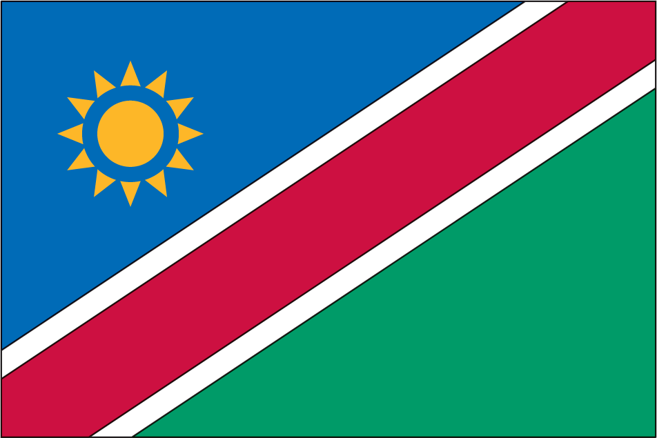 Namibia Flag Sticker, isolated printed sticker artwork