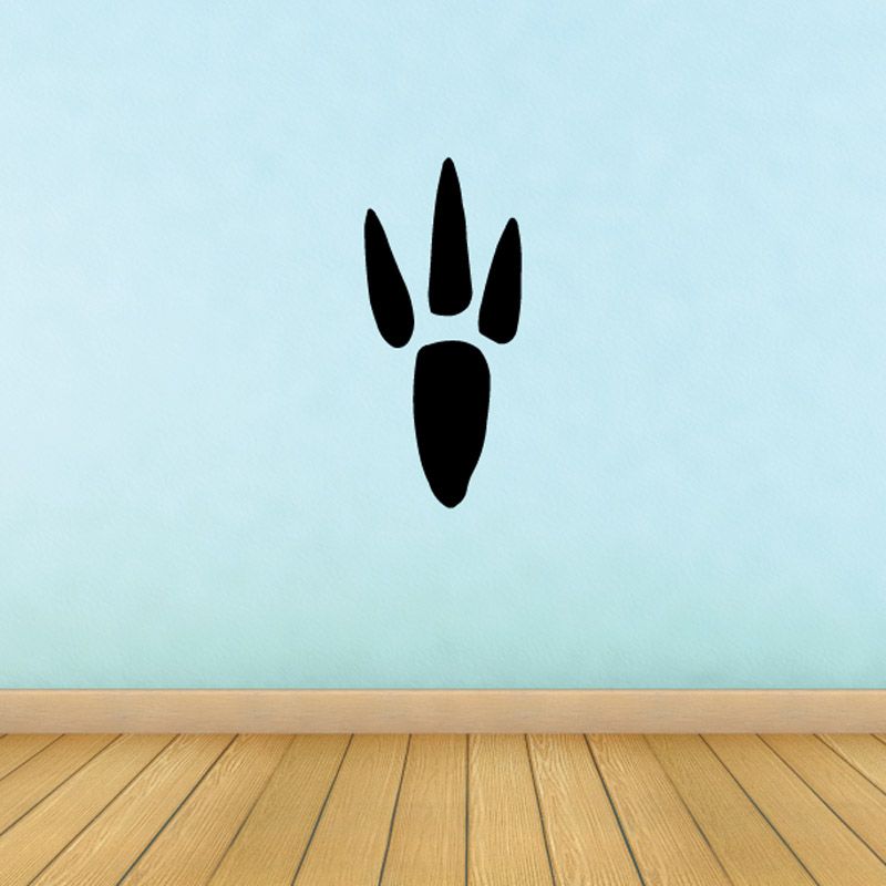 Image of Narrow Critter Paw Print Decal