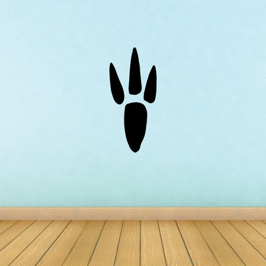 Image of Narrow Critter Paw Print Decal