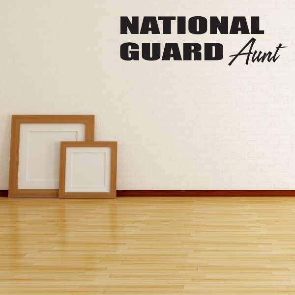 Image of National Guard Aunt Block Decal