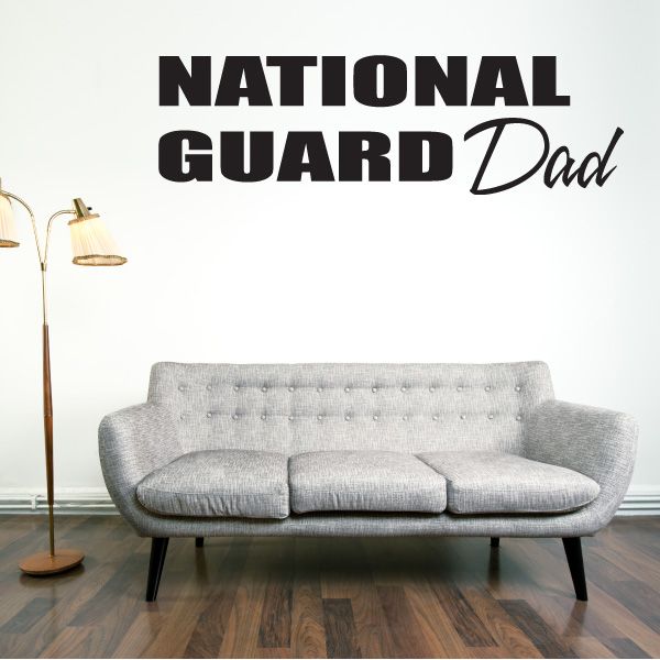 Image of National Guard Dad Block Decal