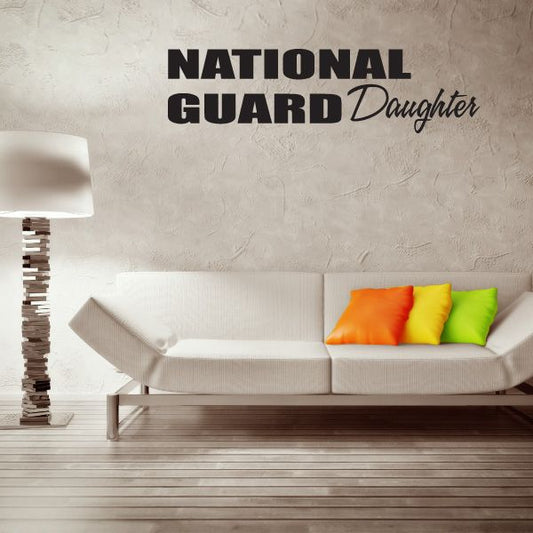 Image of National Guard Daughter Block Decal