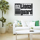 National Guard logo decal, rectangular black design