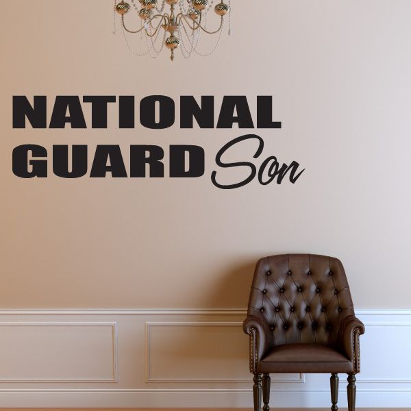 Image of National Guard Son Block Car Decal