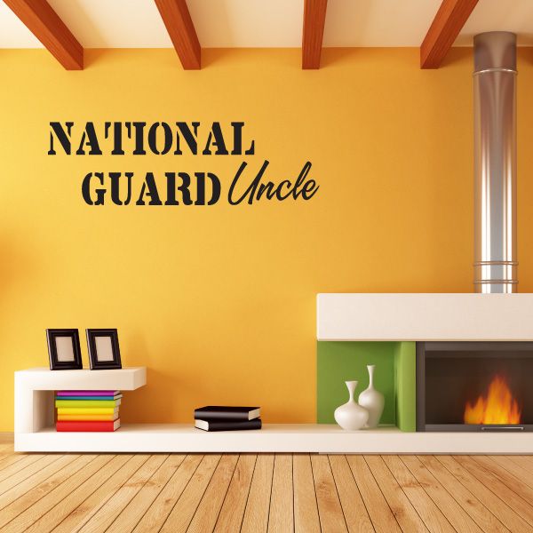 Image of National Guard Uncle Decal