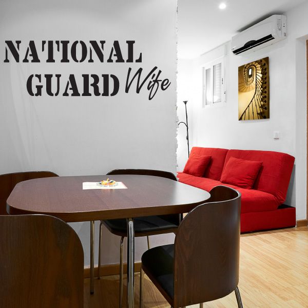 Image of National Guard Wife Decal