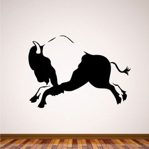 Black buffalo and Native rider silhouette vinyl decal