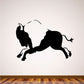 Black buffalo and Native rider silhouette vinyl decal