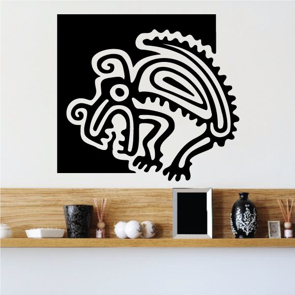 Image of Native Drawing Lizard Decal