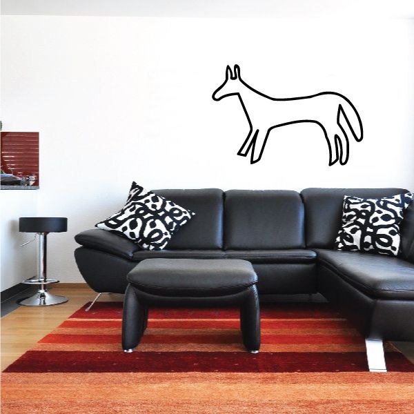 Image of Native Horse Drawing Outline Decal