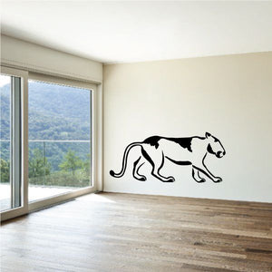 Black mountain lion wall decal