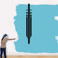 Southwestern vinyl wall decal with tall black ladder-like symbol