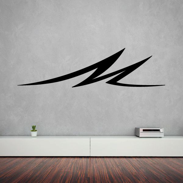 Native southwestern wall decal with black tribal arrow/feather design
