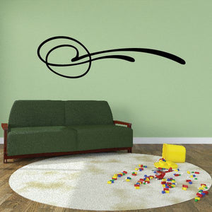 Southwestern native wall decal with black swirl symbol