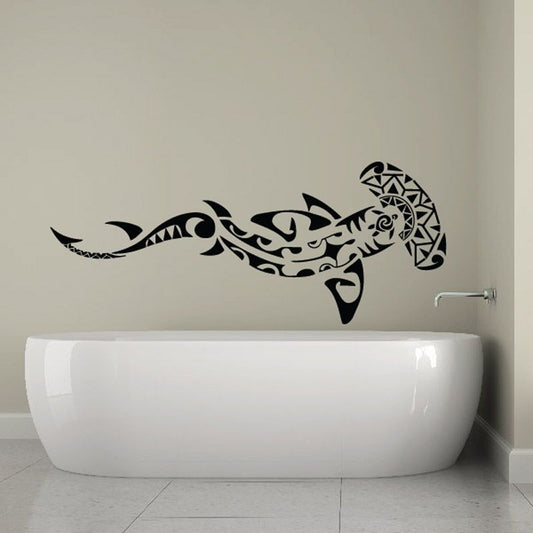 Image of Native Style Hammerhead Shark Decal