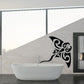 Native Style stingray wall decal, black tribal swirl design