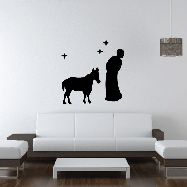 Image of Nativity Mule and Onlooker Decal