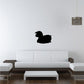 Resting lamb wall decal, black silhouette