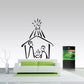 Nativity scene star wall decal with house and manger figures
