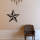 Nautical star wall decal, black five-point star with compass-style lines