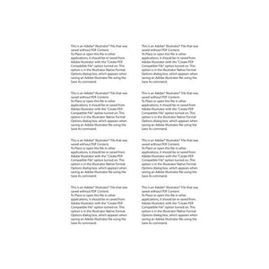 Nautical wall decal proof sheet with two-column black text