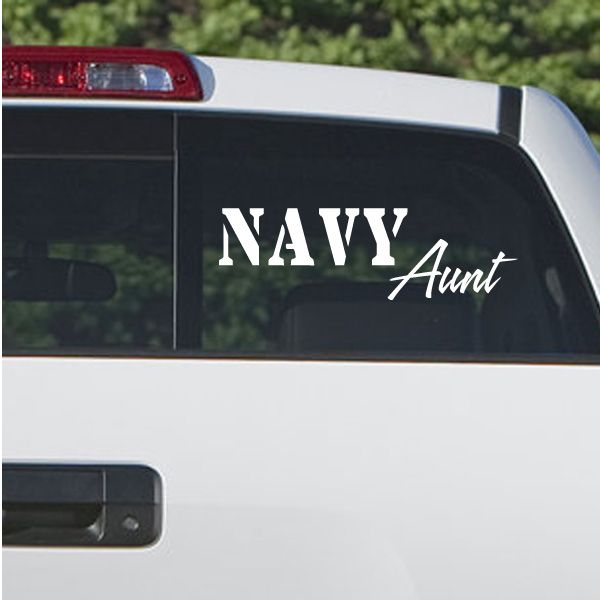 Image of Navy Aunt Block Decal