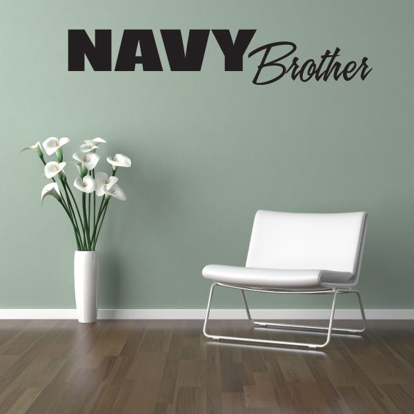 Image of Navy Brother Decal