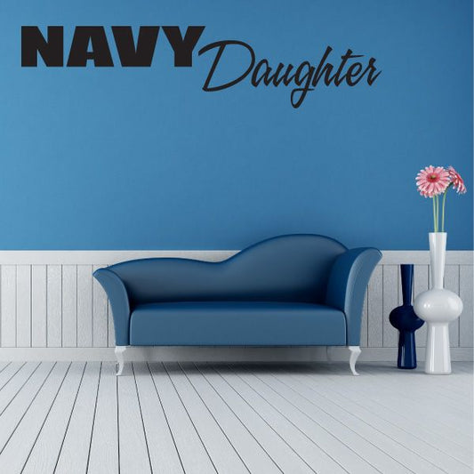 Image of Navy Daughter Block Decal