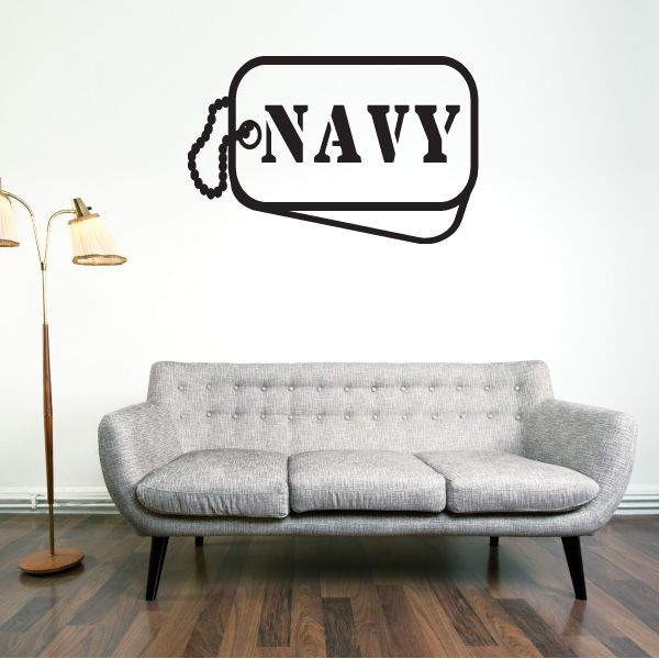 Image of Navy Dog Tag Decal