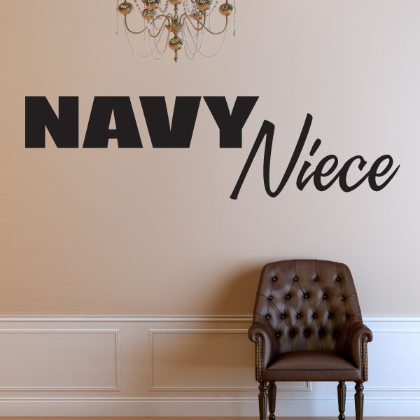 Image of Navy Niece Block Decal