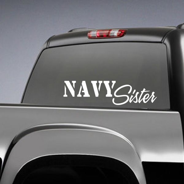 Image of Navy Sister Decal