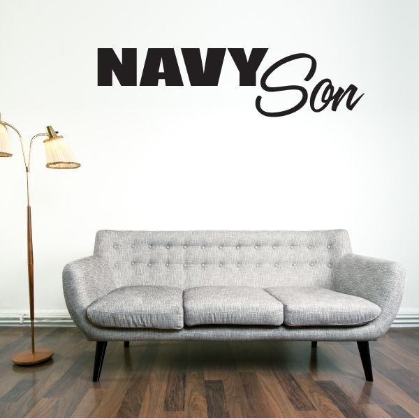 Image of Navy Son Block Car Decal