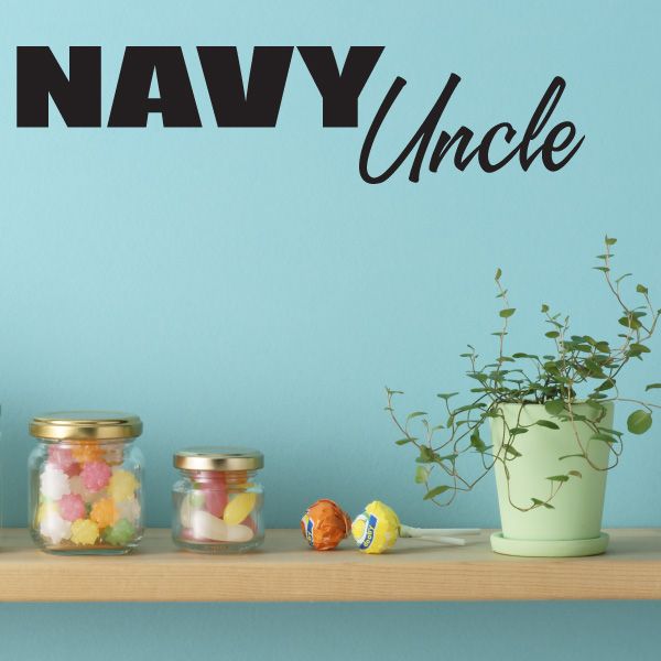 Image of Navy Uncle Block Decal