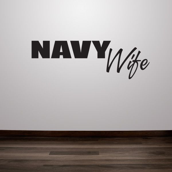 Image of Navy Wife Block Decal